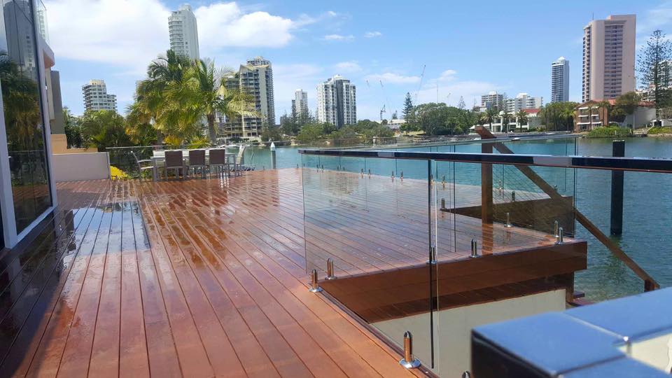 Canal home deck